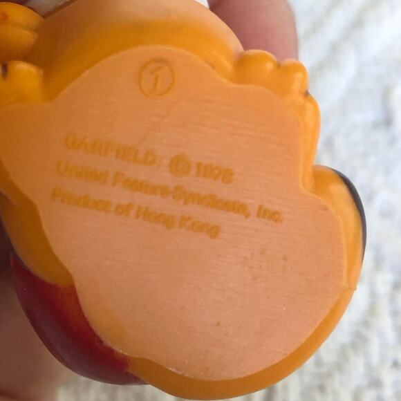 Vintage Garfield Santa Clause Mini Figurine 1978 UFS Hong Kong Christmas 2" - Picture 7 of 8